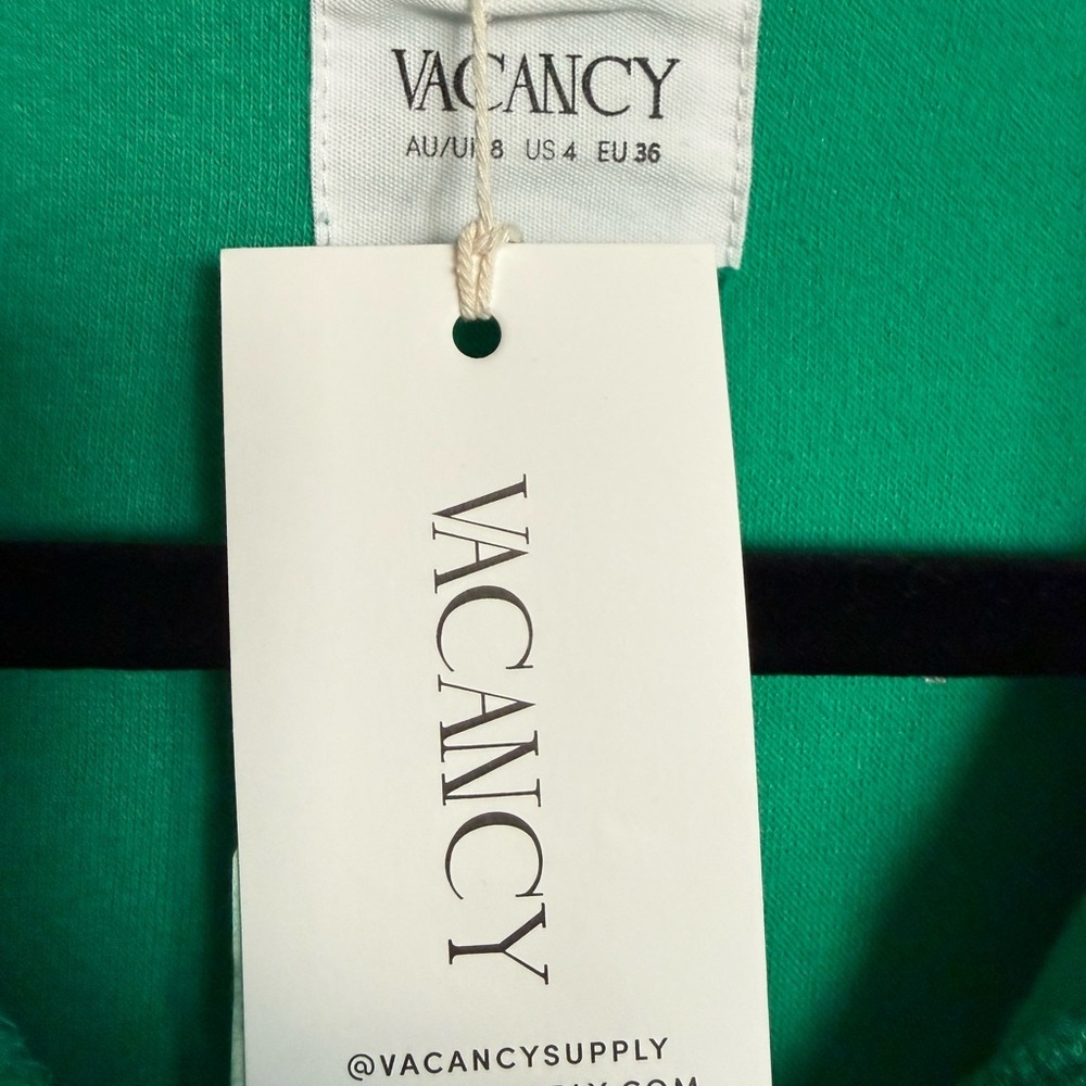 VACANCY SUPPLY Green Terry Cloth Shirt Dress - Women's Casual Polo Style - 4 - Picture 5 of 7